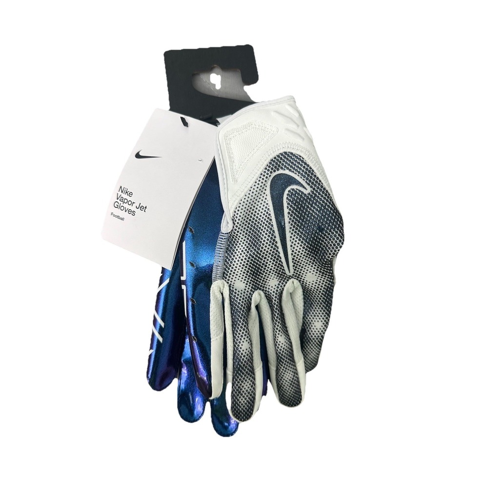 Nike Vapor Jet 7 Football‎ Receiver Gloves White Purple Iridescent Men's Medium